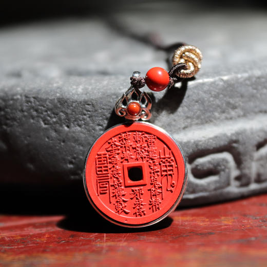 朱砂镶银，山鬼花钱法牌，保真朱砂 商品图3