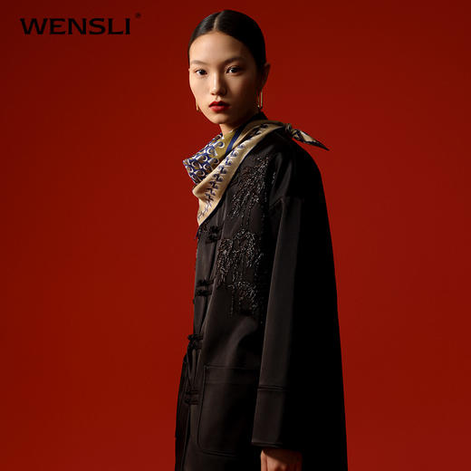 Wensli双面印花中方巾-挚爱 商品图1