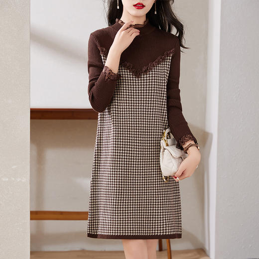 百搭显瘦时尚简约，宽松感针织连衣裙 XL-HRYZ8011 商品图2