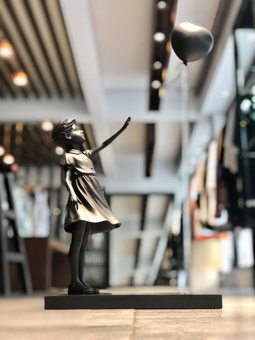 Banksy the girl with heart balloon- 全黑 商品图2