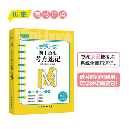 恋练不忘 初中历史 考点速记 初一二三中考复习随身记背诵口袋书籍 层级清晰背诵技巧记忆法 新东方历史 商品图2
