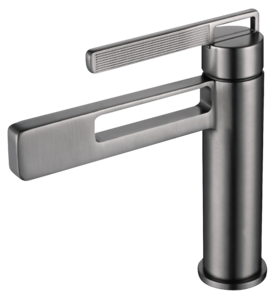 面盆冷热混合龙头/GMP03Q/铜/水镀封油/枪灰色