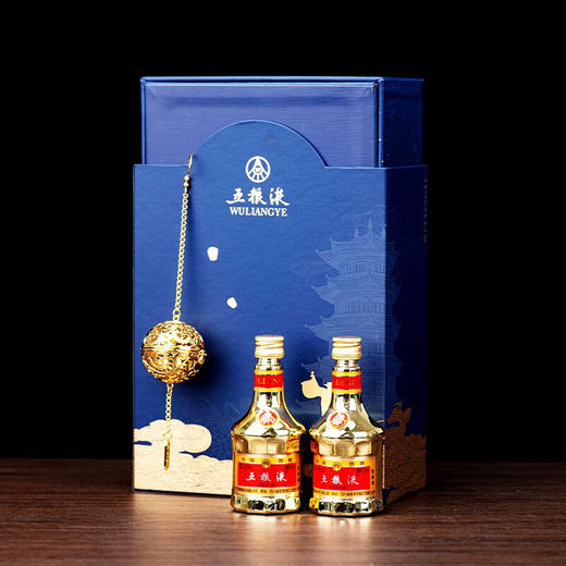 52度金装五粮液（2022年中秋专卖店）礼盒50ml×2 商品图4