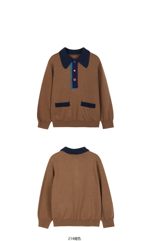 JNBY  22年冬款  翻领套头毛衫  1M9310130 商品图4