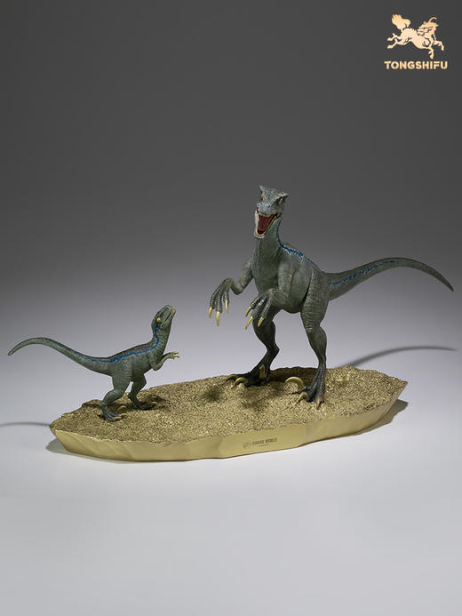铜师傅 全铜摆件《侏罗纪世界3》之迅猛龙布鲁与贝塔礼品桌面摆件 商品图1