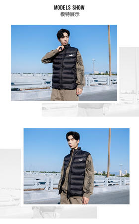 彪马（PUMA） 官方舰店立领户外运动服外套男装2022秋冬新款保暖舒适休闲服宽松大码羽绒服马甲 534541-01