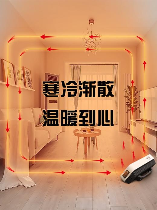 星钻暖风机全屋取暖器节能壁挂两用速热大面积浴室卧室挂壁式电暖NPD 商品图2