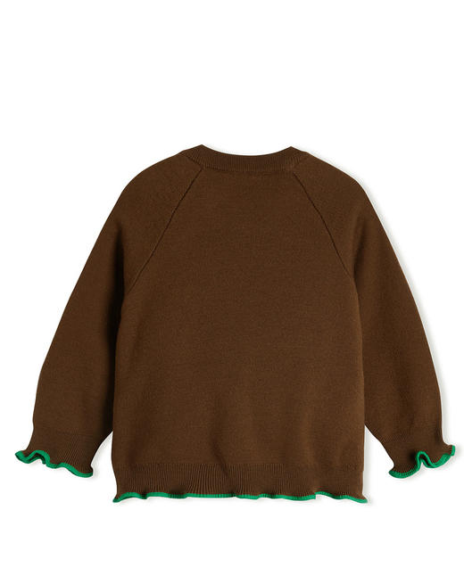 JNBY  22年冬款  花边纯羊毛中袖套头毛衫  YMA310150 商品图4