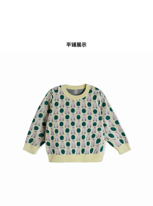 JNBY 22年冬款  小熊印花长袖套头毛衫  YMA310160 商品图2