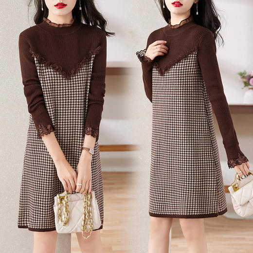 百搭显瘦时尚简约，宽松感针织连衣裙 XL-HRYZ8011 商品图4