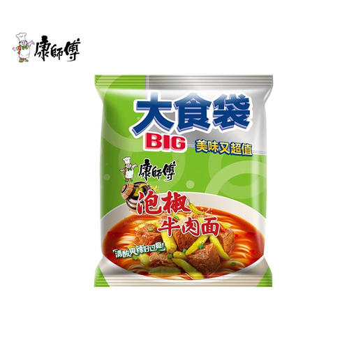 康师傅,大食袋BIG泡椒牛肉面【147g】 商品图2