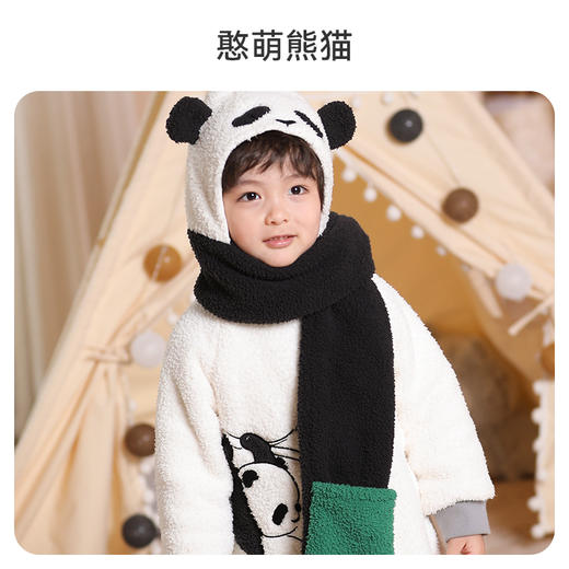 【QHXJ】【58元任选2件】i-baby抗静电泰迪绒围巾手套一体帽 宝宝外出居家细腻暖绒防风保暖 商品图6