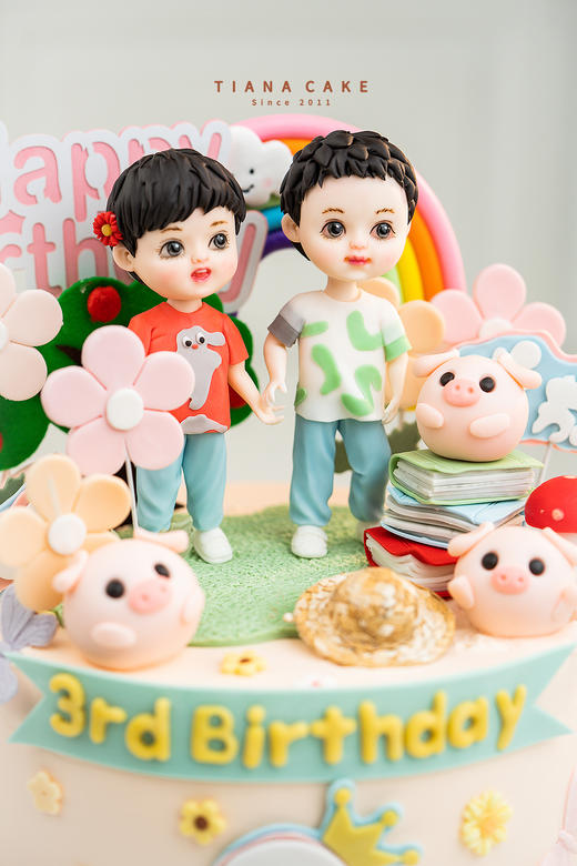 【纯手工翻糖定制】龙凤胎宝宝乐园 商品图1