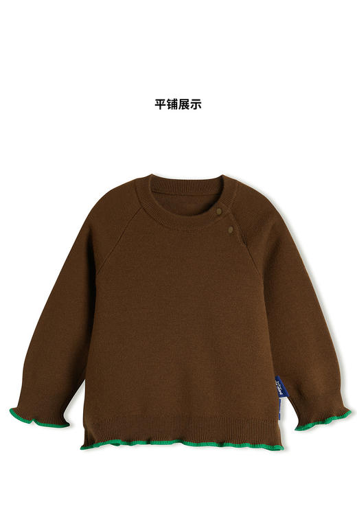 JNBY  22年冬款  花边纯羊毛中袖套头毛衫  YMA310150 商品图3