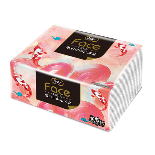 TR284-48R洁柔Face油画锦鲤6包软抽80抽4层*3提 商品图2