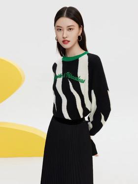 3F玖姿律动条纹毛衫