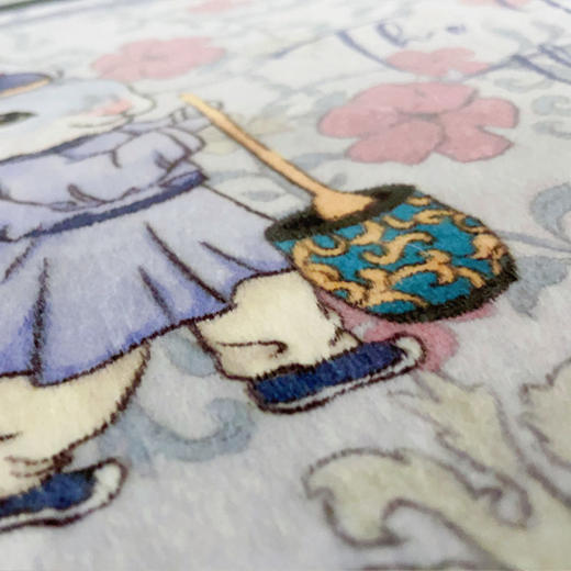 【采购专享】宫里的世界   游园兔短绒地垫  商品图2