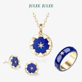 敦煌博物馆JULEE JULEE茱俪珠宝合作出品 18K金 青金石 钻石戒指 吊坠 耳钉 套装 记忆珠宝