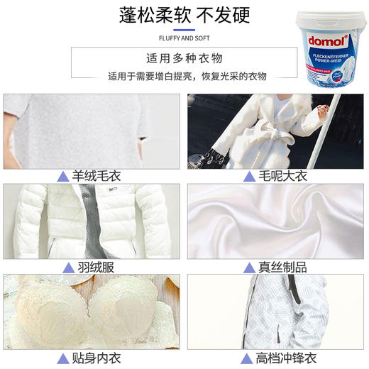 德国进口 ROSSMANN/domol 去渍增白粉/彩漂粉 750g/桶 去污漂白剂去黄洗衣粉 去渍洗衣护色增艳衣领净浓缩洗衣粉 衣领净清洁剂 商品图9