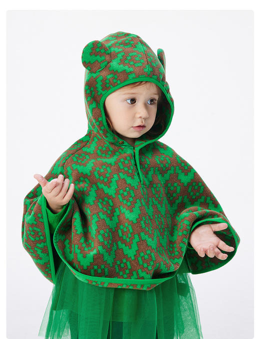 JNBY  22年冬款  亲肤连帽斗篷中长款风衣  YMA910470 商品图1