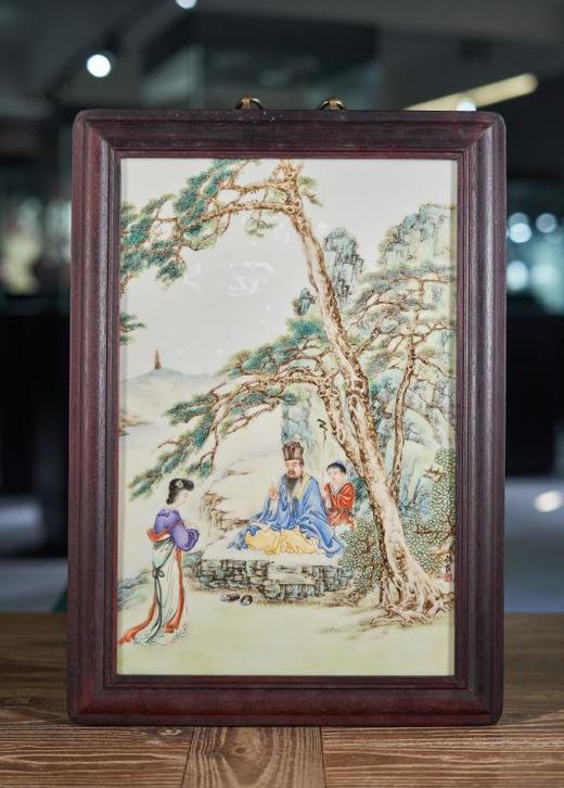 粉彩人物瓷板画 商品图0