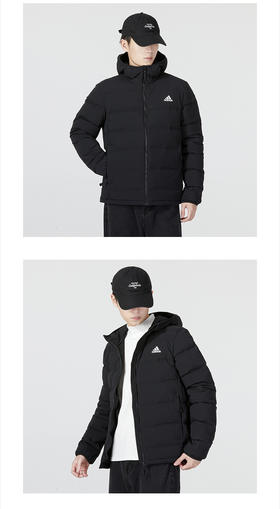 阿迪达斯 （adidas） 羽绒服男装秋冬季防风御寒户外运动服轻薄夹克休闲保暖外套 店长推荐款FT2521 轻薄高蓬松羽绒服 