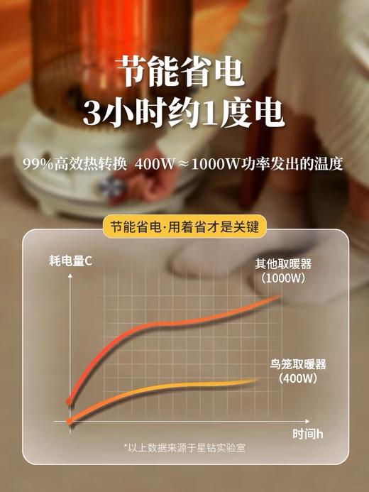 星钻取暖器家用节能电暖炉速热碳纤维小型烤火炉复古鸟笼小太阳电暖器NRK/NRK-02/NRS 商品图7