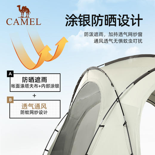 骆驼户外露营球形帐篷便携式野营野餐防雨防晒沙滩营地多人大空间 1V32266283 商品图4