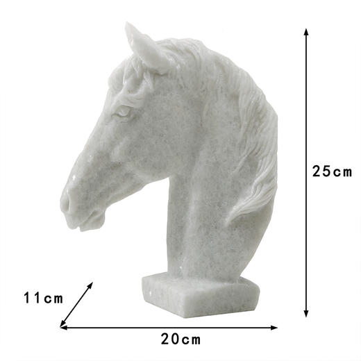 轻奢石雕马头摆件办公室桌面装饰品马到成功样板房玄关客厅书架 商品图6