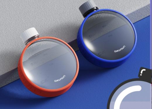 aikunlun鲲仑万加便携式学生运动水壶网红耐高温圆形水杯奶嘴杯子XHR 商品图1