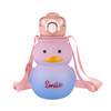 可爱造型儿童吸管杯小鸭子水杯大容量塑料杯男女学生卡通大肚杯 商品缩略图4