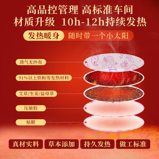 【“小暖男”】南京同仁堂艾草暖贴，冬季暖宝宝贴发热艾灸宫贴，暖热敷暖身贴 商品图3