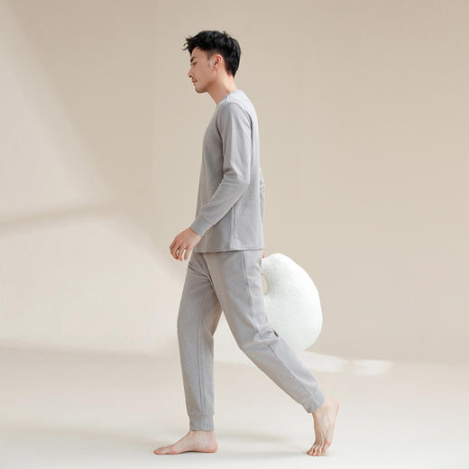 康妮雅睡衣家居服 男式长袖长裤套头套装 商品图1