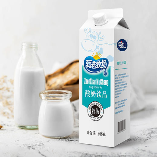 完达山甄选牧场酸奶饮品 908g *6盒装 商品图1