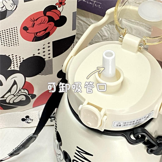 GERM 迪士尼米奇系列大肚保温杯吸管水杯1000ml[福利品] 商品图9