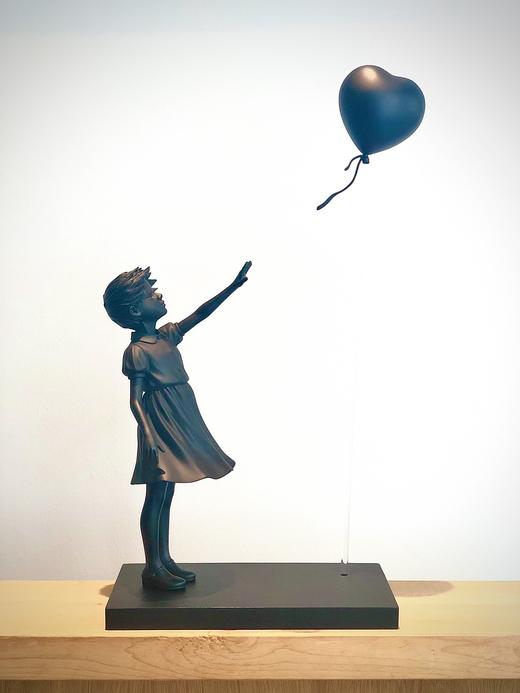 Banksy the girl with heart balloon- 全黑 商品图3