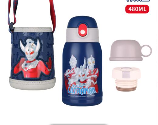 奥特曼hello Kitty儿童吸管双盖水壶316保温杯 CL 商品图2