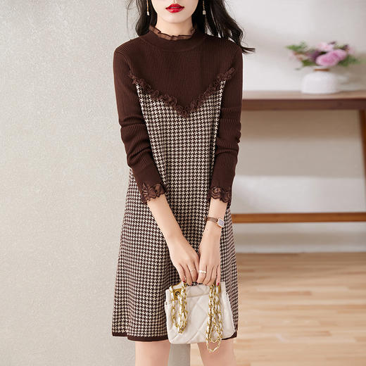 百搭显瘦时尚简约，宽松感针织连衣裙 XL-HRYZ8011 商品图0