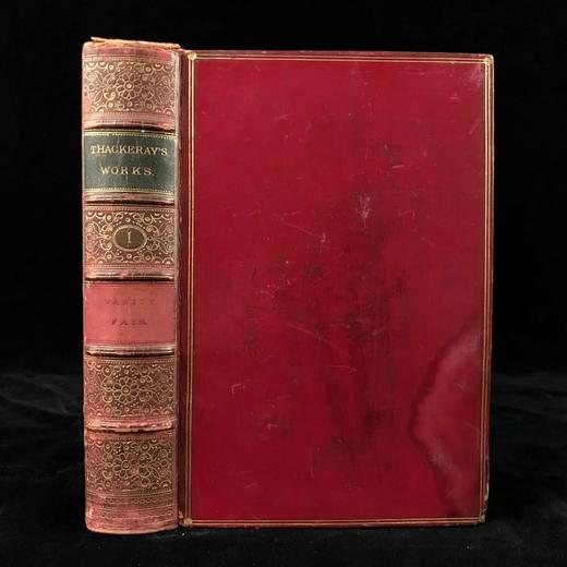 1878年 萨克雷《名利场》 1幅插图 全真皮精装32开 商品图0