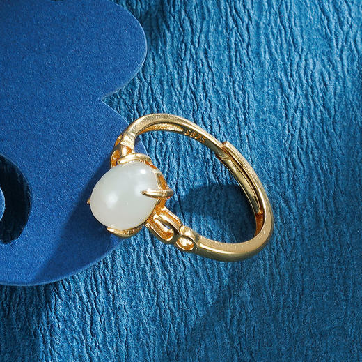 子佩集S925银【冰汐】青玉戒指【WSA5367】镀金2210 商品图4