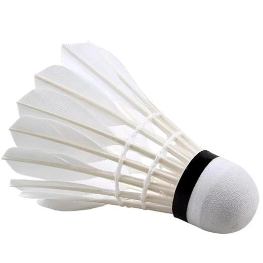 红双喜DHS羽毛球402A 6只装耐打王正品不易打烂鹅毛室外比赛套装训练用球 商品图1