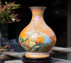 橙色扒花锦上添花玉壶春