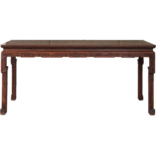 清 红木束腰云纹大画桌 商品图5