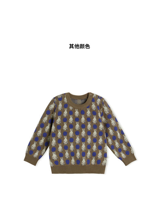 JNBY 22年冬款  小熊印花长袖套头毛衫  YMA310160 商品图4