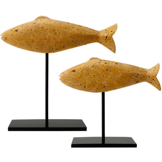 石鱼工艺品 创意现代简约家居客厅玄关软装饰品鱼摆件摆饰 商品图4