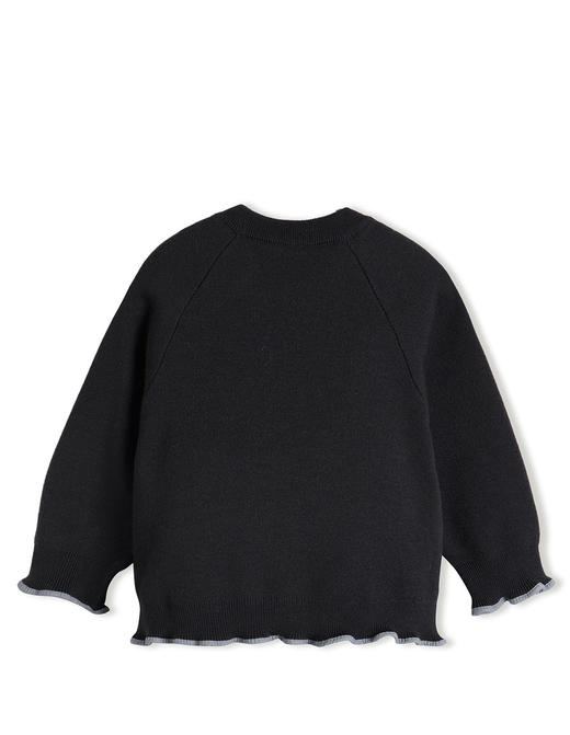 JNBY  22年冬款  花边纯羊毛中袖套头毛衫  YMA310150 商品图6