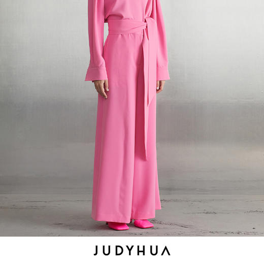 JUDYHUA 系带高腰设计款长裤 商品图1