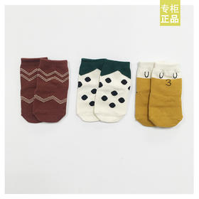 moimoln小云朵童袜男女宝宝3双撞色袜子儿童可爱袜子潮LMW0IZSO22