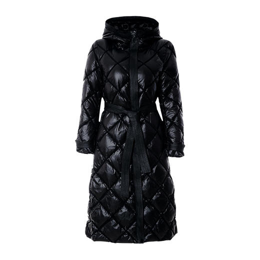 EITIE爱特爱冬季新款白鸭绒连帽女中长款羽绒服6811509 商品图11