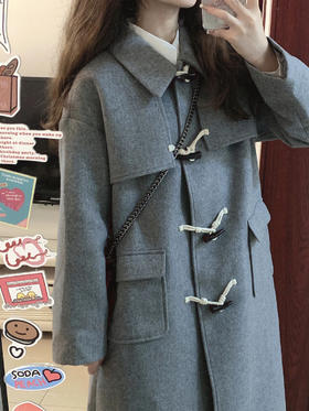 姐妹们，都给我去冲这件灰色大衣，爱惨了！